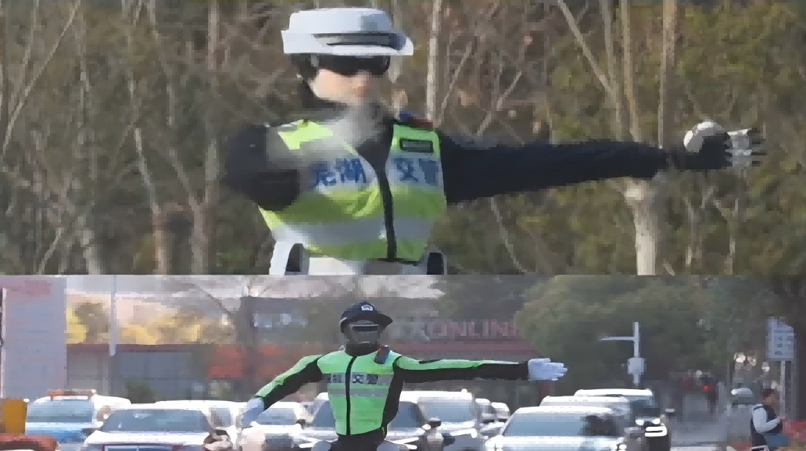 Chinese robot traffic cops